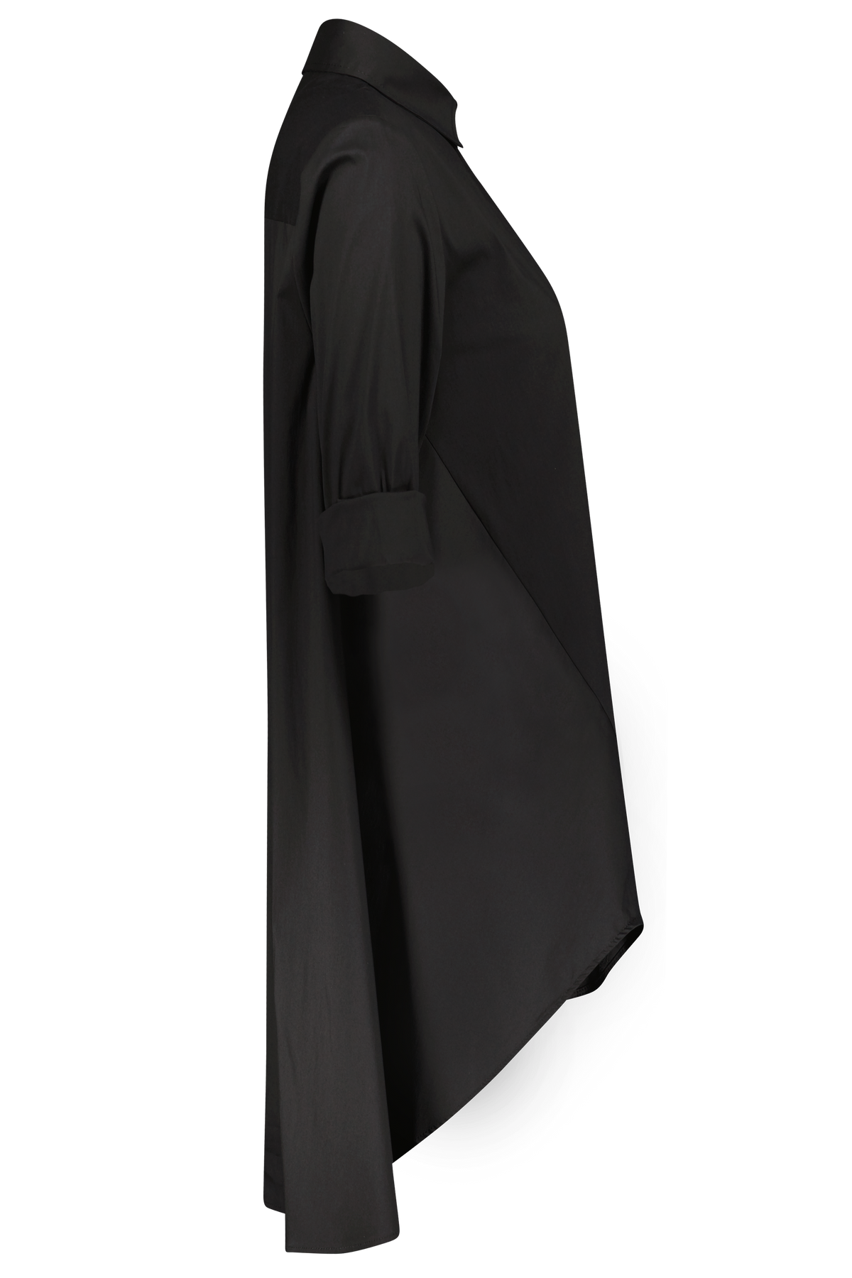 Baumwoll Long - Bluse CED3 schwarz