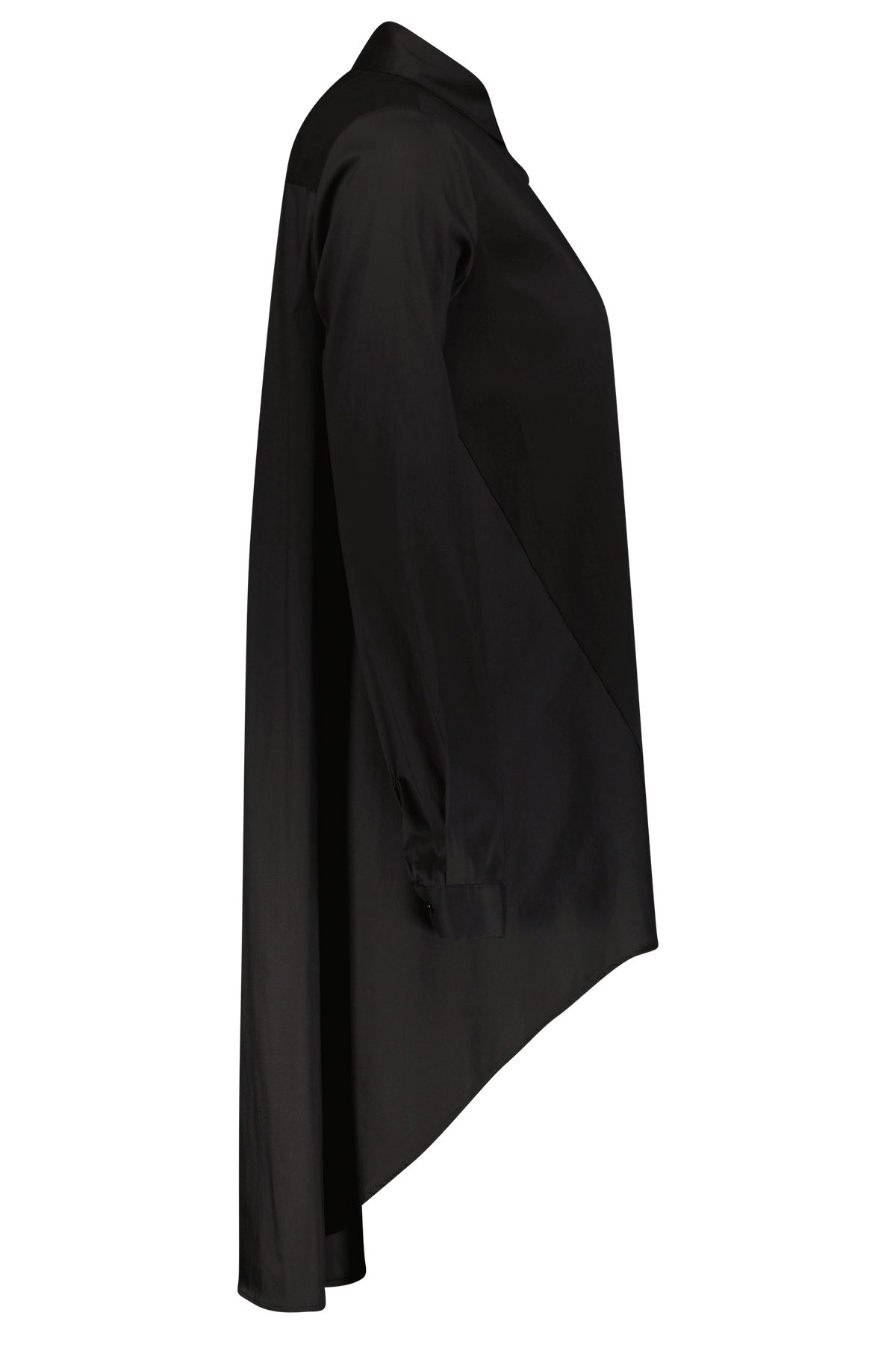 Baumwoll Long - Bluse CED3 schwarz