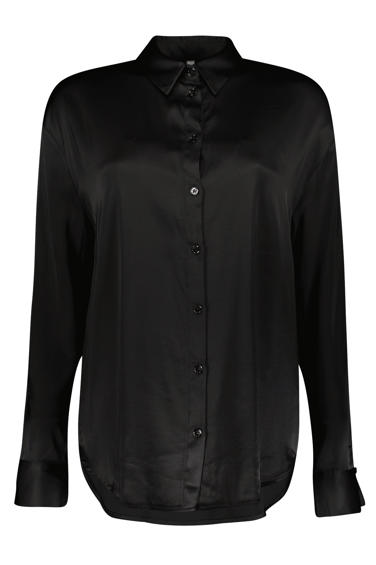 Viscose Satin Bluse CLP3 schwarz