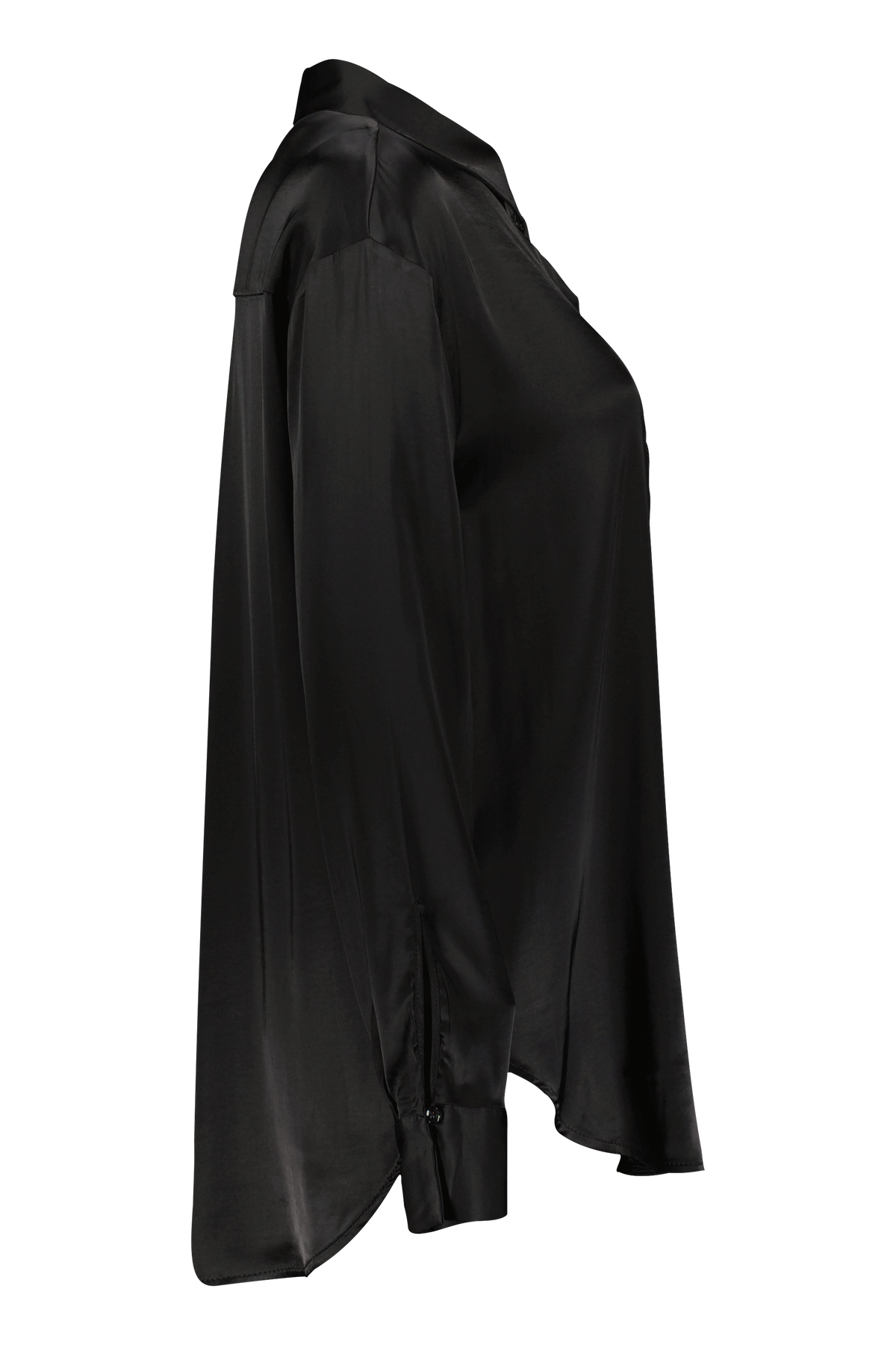 Viscose Satin Bluse CLP3 schwarz