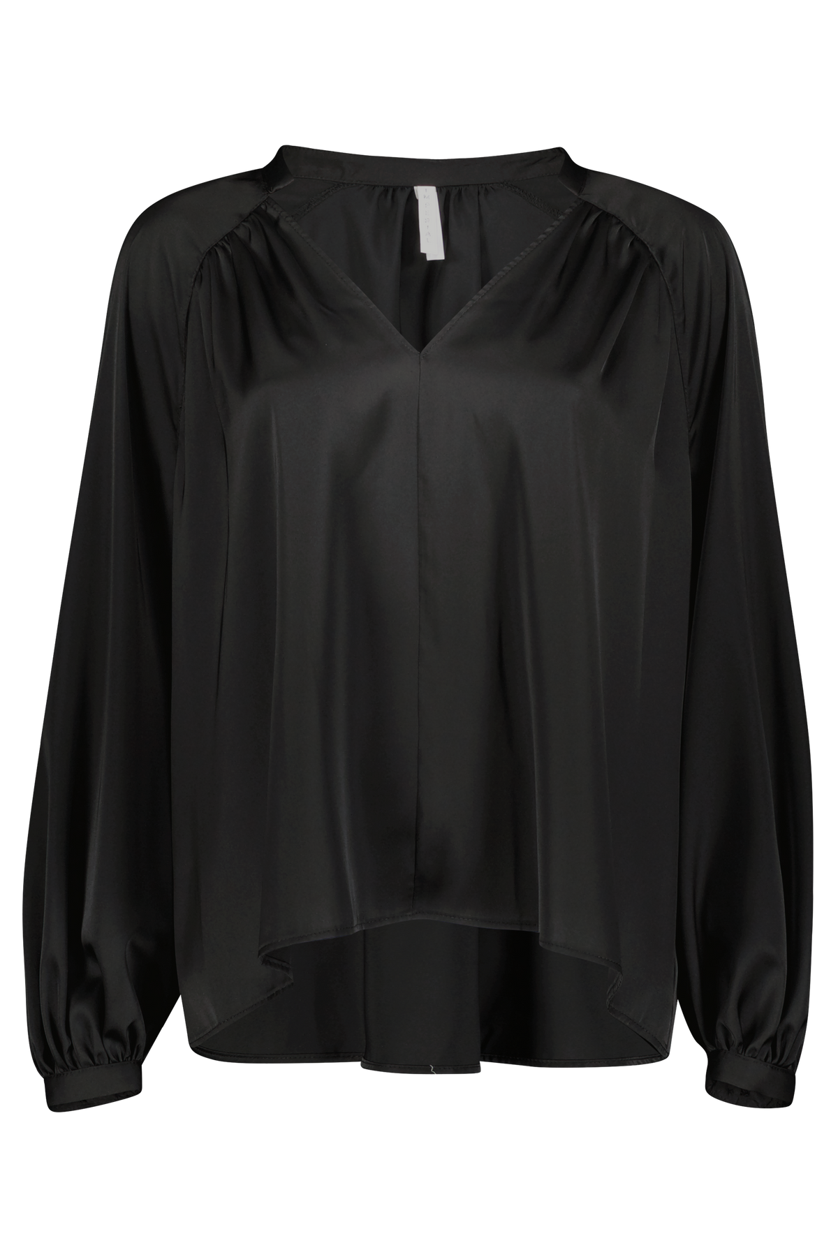 Satin Blusenshirt CMH2 schwarz