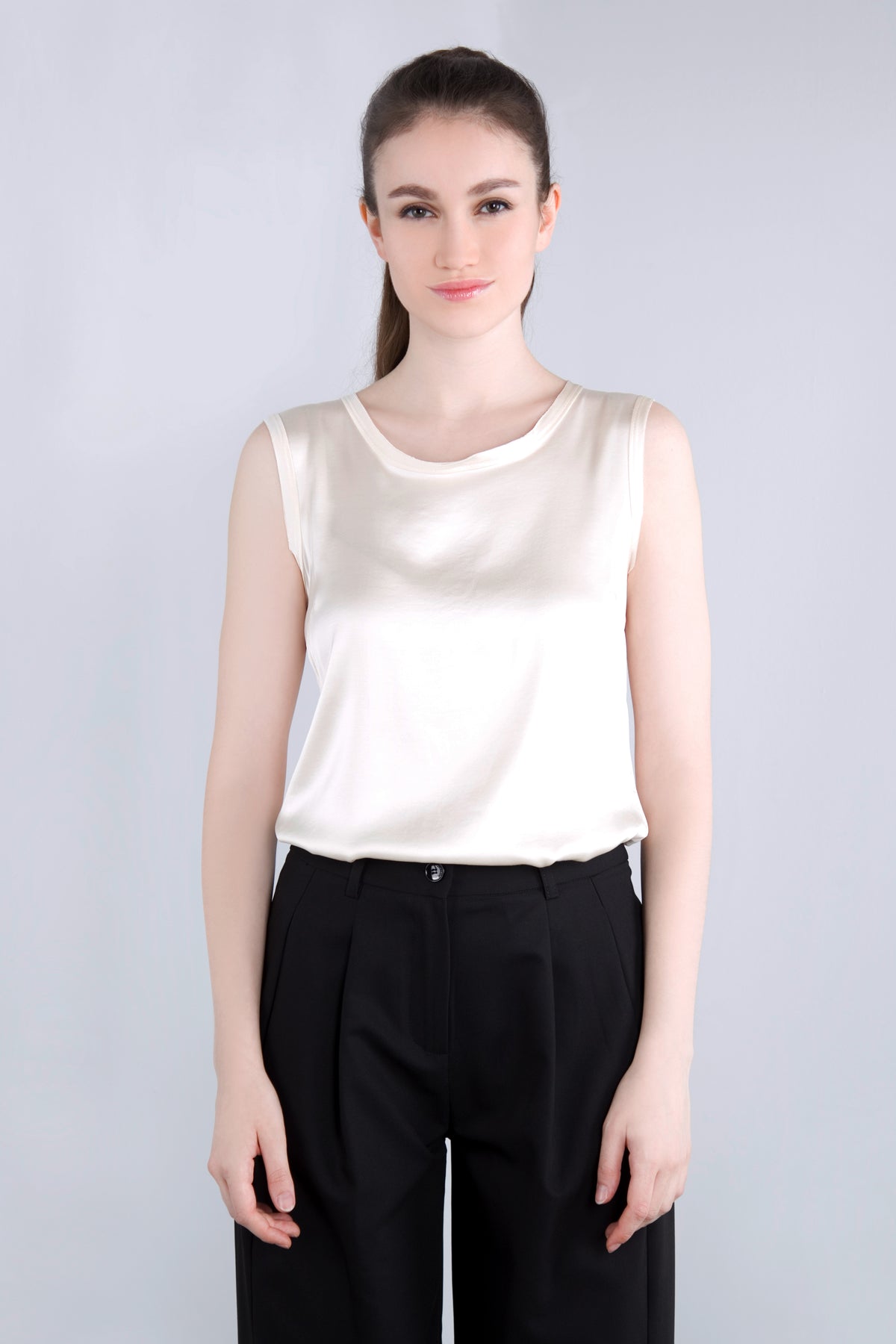Viscose Satin Top RDE2 creme