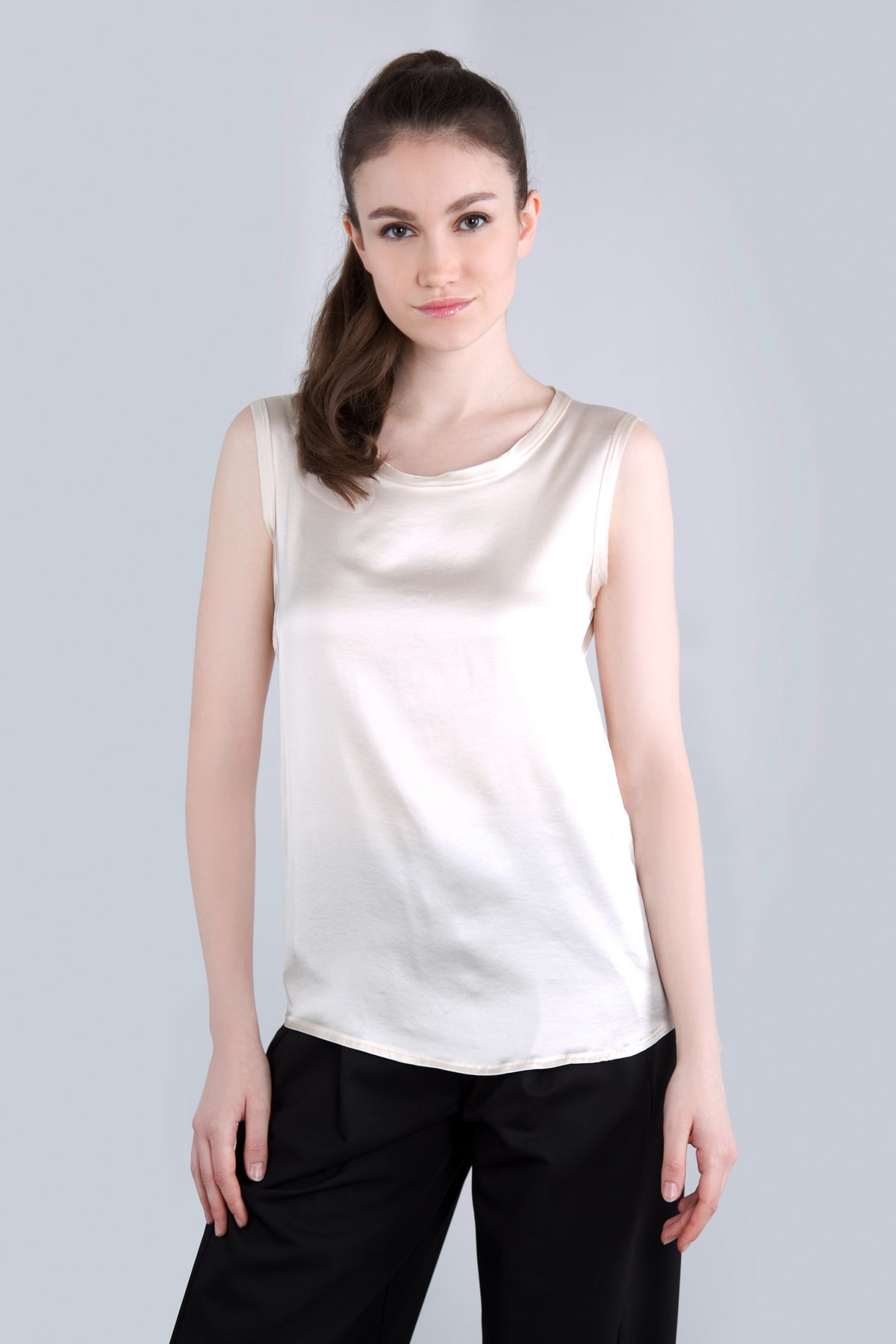 Viscose Satin Top RDE2 creme