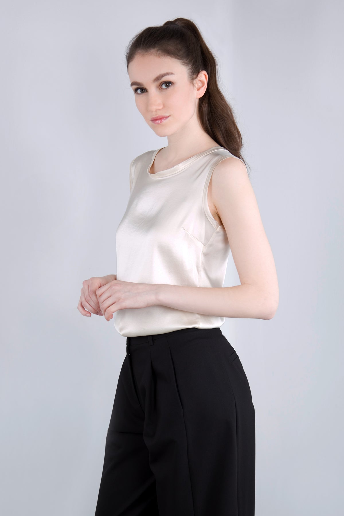 Viscose Satin Top RDE2 creme