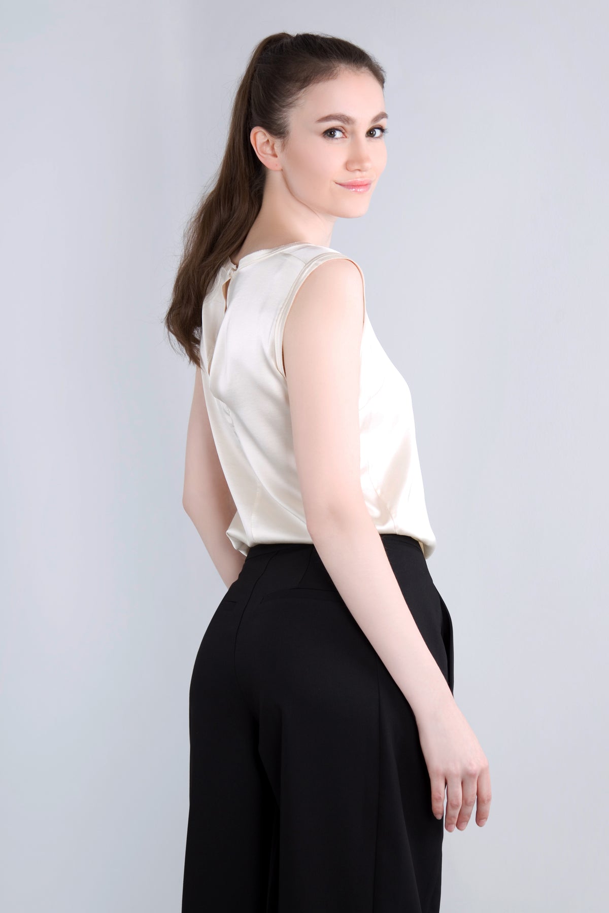 Viscose Satin Top RDE2 creme