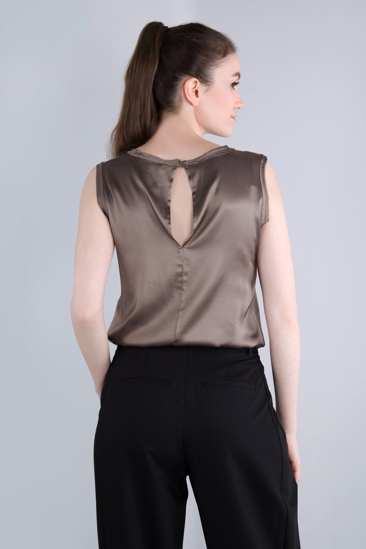 Viscose Satin Top RDE2 fango